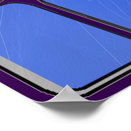 Blank Blue Glass Bars ポスター (角)