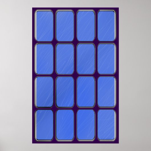 Blank Blue Glass Bars ポスター (正面)