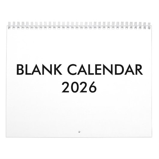 Blank Calendar For 2026 カレンダー (カバー)