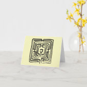 blank card crossing labyrinth brush square カード (黄色い花)