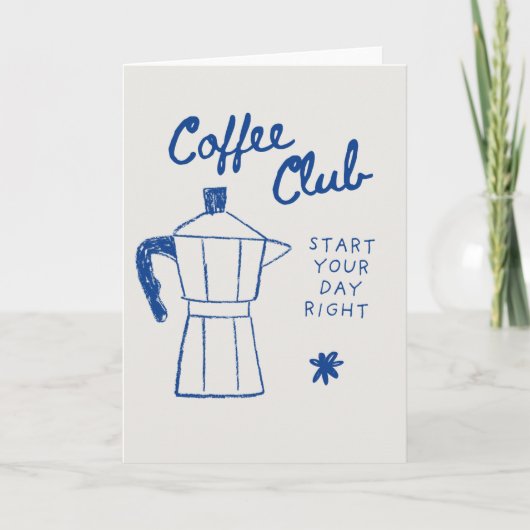 Blank coffee themed card カード (正面)