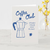Blank coffee themed card カード (黄色い花)
