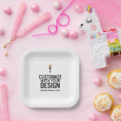 Blank Company Branded Custom Personalized ペーパープレート (パーティー)