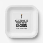 Blank Company Branded Custom Personalized ペーパープレート (正面)