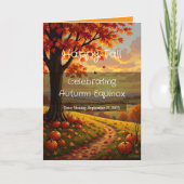Blank Custom Fall Equinox Folded Greeting Card カード (正面)