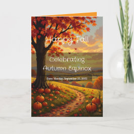 Blank Custom Fall Equinox Folded Greeting Card カード