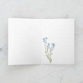 Blank Custom Name Birthday Forget-me-not Flower カード (内部)