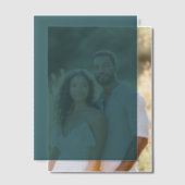 Blank Cyan ベラム紙招待状 (オフセット (カップル))