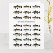 Blank Fathers Day Fish Birthday Card カード (黄色い花)