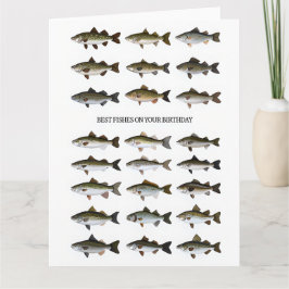 Blank Fathers Day Fish Birthday Card カード