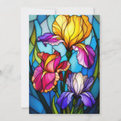 Blank Flat Greeting Card with Stain-Glass Iris  シーズンカード (正面)