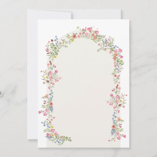 Blank Floral Arch Card 招待状 (正面)