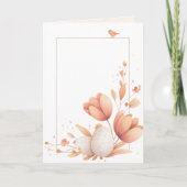 Blank Front Easter Floral Greeting Card カード (正面)