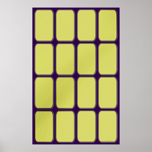 Blank Gold Bars Glass ポスター (正面)