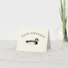 Blank Happy Birthday Mallard Duck Card サンキューカード