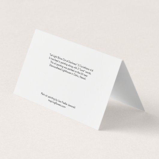 Blank Hawaiian Diamondhead Lighthouse (裏面)