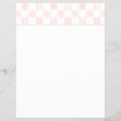 Blank Pink and White Checkerboard Letterhead チラシ (裏面)