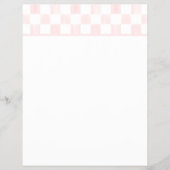 Blank Pink and White Checkerboard Letterhead チラシ (正面)
