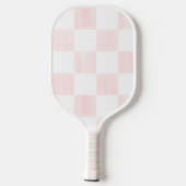 Blank Pink and White Checkerboard Personalized ピックルボールラケット (裏面)