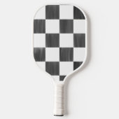 Blank Pink and White Checkerboard Personalized ピックルボールラケット (裏面)
