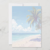 Blank Seaside Summer Blue Elegant Pretty Wedding  招待状 (裏面)