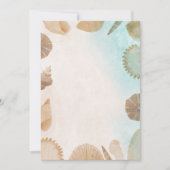 Blank Seaside Summer Blue Elegant Pretty Wedding  招待状 (正面)