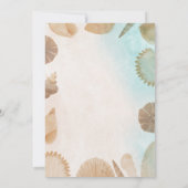 Blank Seaside Summer Blue Elegant Pretty Wedding  招待状 (裏面)