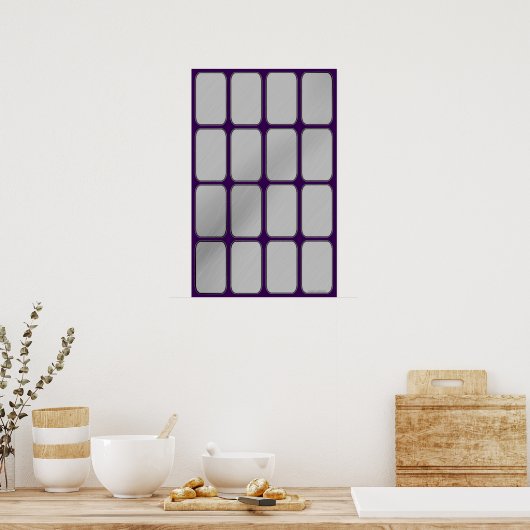 Blank Silver Bars ポスター (キッチン)