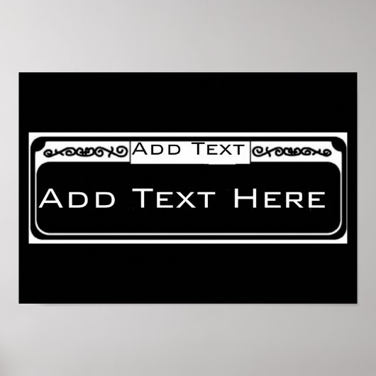 Blank Street Sign, Templet  French Quarter Poster ポスター (正面)