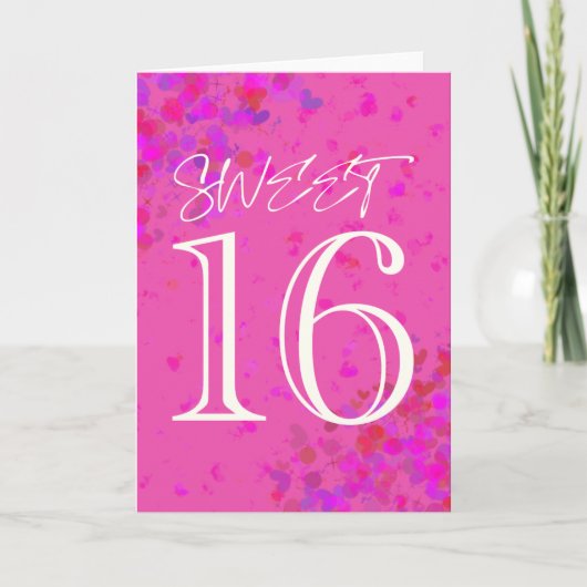 Blank Sweet 16 Birthday Card カード (正面)