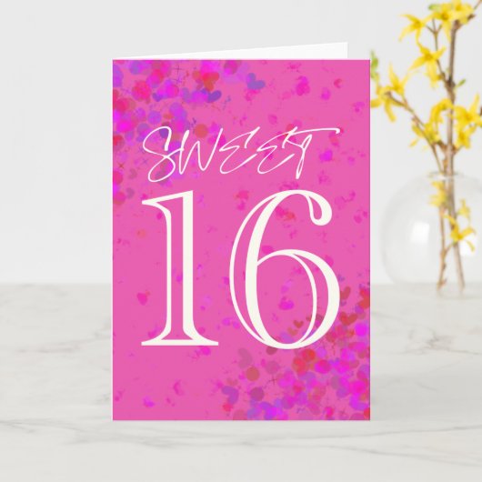 Blank Sweet 16 Birthday Card カード (黄色い花)