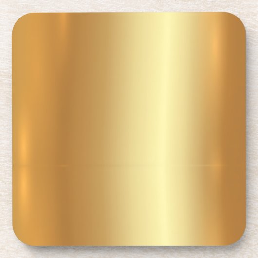 Blank Template Your Custom Text QR Code Gold Logo コースター (正面)