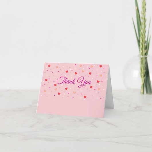 Blank Thank You Cards for Valentines Baby Shower サンキューカード (正面)