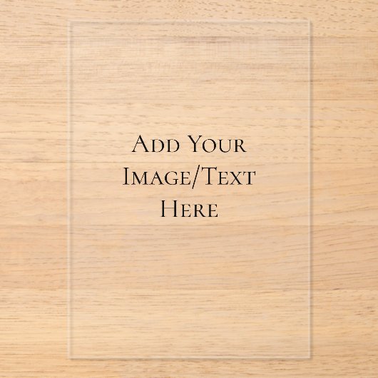 Blank Wedding Templates | Elegant Customizable アクリル招待状 (正面)