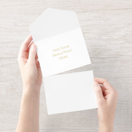 Blank Wedding Templates | Elegant Customizable  オールインワン招待状 (切り取り部)