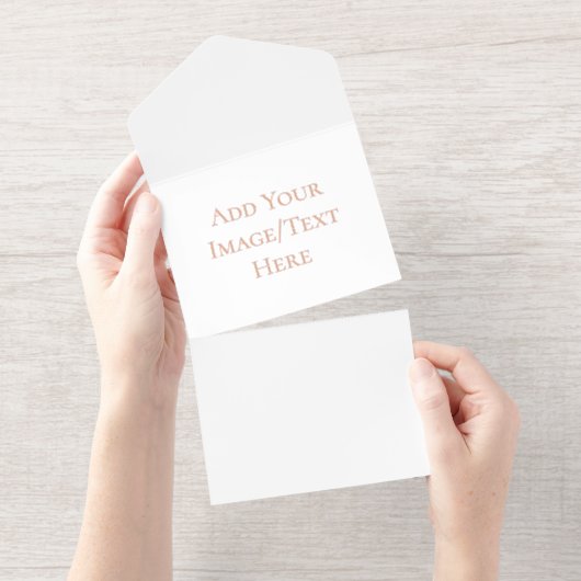 Blank Wedding Templates | Elegant Customizable  オールインワン招待状 (切り取り部)