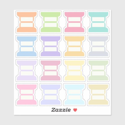 Blank Writable Index Tabs Journal Divider Foldable シール (シート)