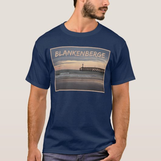 Blankenberge Sunset, Belgian Coast T-Shirt Tシャツ (正面)