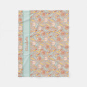 blanket animals kids baby girl フリースブランケット (正面)