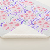 Blanket "Everyday is Caturday" Pawsitive vibes  シェルパブランケット (3/4)