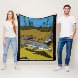 BLANKET - LAKE STURGEON COLORING PAGE  フリースブランケット