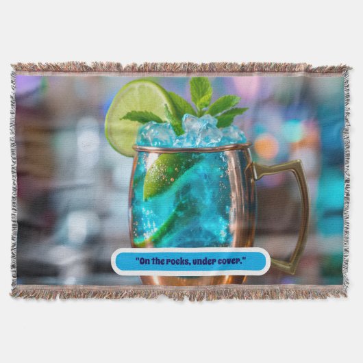 Blanket throw with cocktail  スローブランケット (正面)