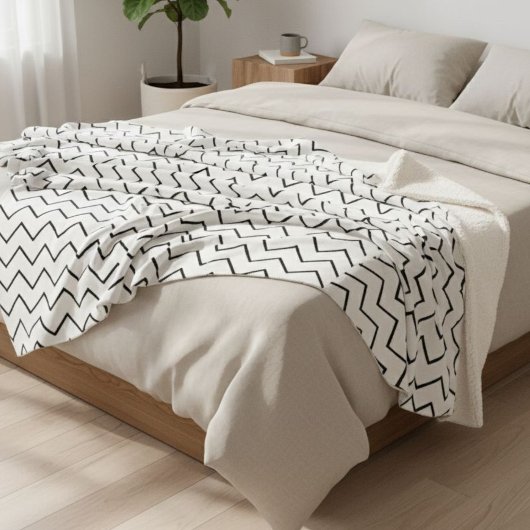 blanket zigzag geometric シェルパブランケット
