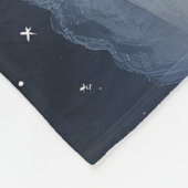 Blankets – Platinum Silver Celestial Moon Luxury フリースブランケット (角)
