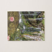 Blarneyの城の庭アイルランドのアイルランドの滝 ジグソーパズル (横)