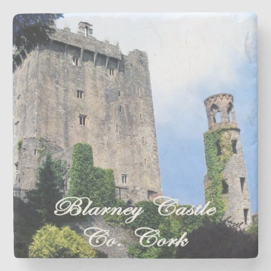 Blarneyの城、Co.のコルク。 アイルランド語/アイルランドのコースター ストーンコースター (正面)