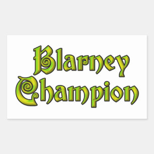 Blarney Champion白い長方形ステッカー 長方形シール