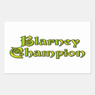 Blarney Champion白い長方形ステッカー 長方形シール