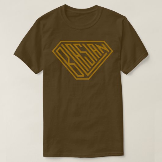 Blasian SuperPowered Shield金ゴールド Tシャツ (デザイン正面)