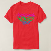 Blasian SuperPowered Shield Pink Green Blue Tシャツ (デザイン正面)